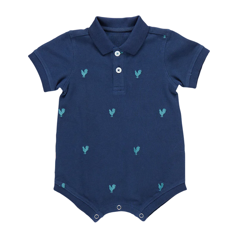 baby boys alec jumper - rooster embroidery