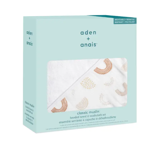BOUTIQUE COTTON MUSLIN TOWEL + WASHCLOTH SET