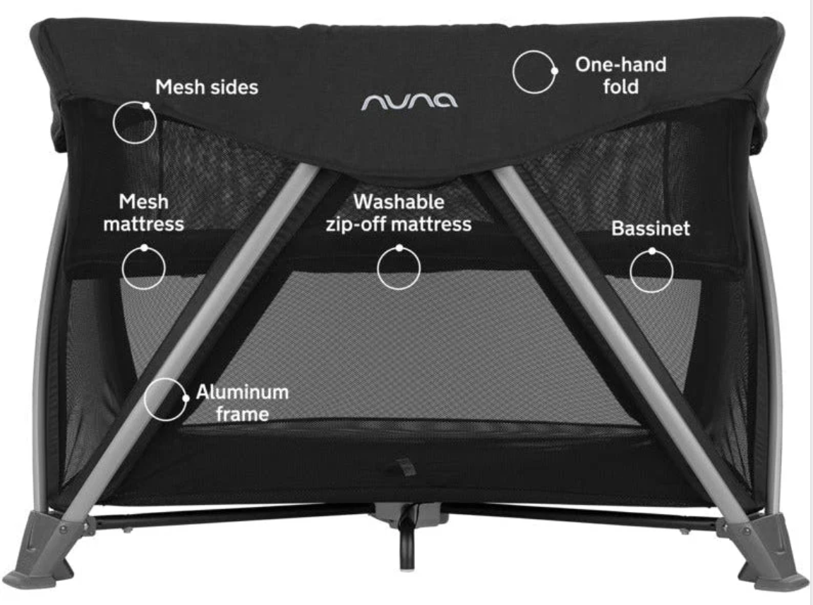 Nuna Sena Aire Playard with Zip-Off Bassinet (Rental)