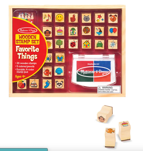 Wooden Favorite Things Stamp Set