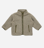 Shearling Zip Jacket Olive