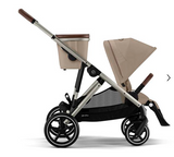 CYBEX Gazelle S Stroller and Gazelle S Cot Bundle - Almond Beige (Taupe Frame)