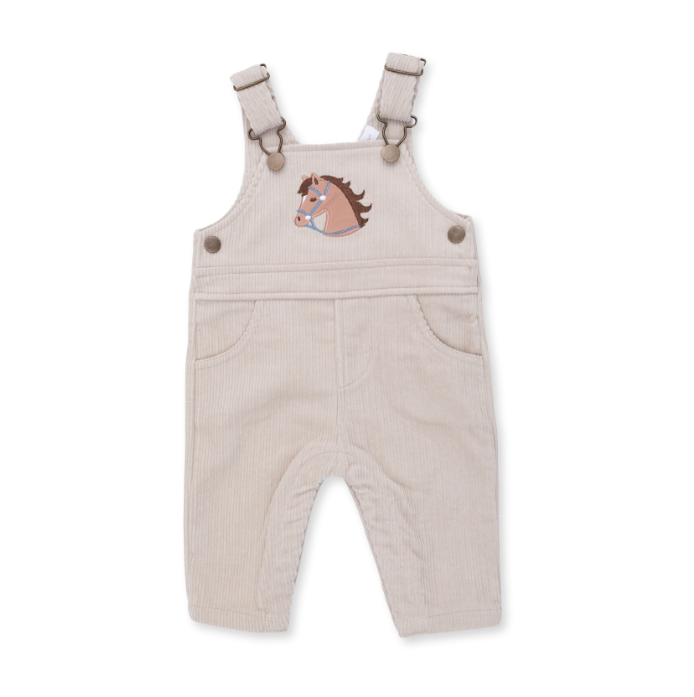 Peyote Corduroy - Uni Old School Overall With Horse Applique