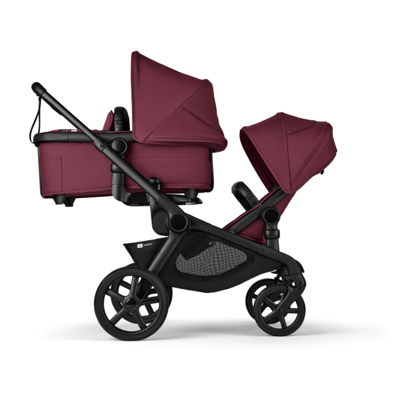 Bugaboo Kangaroo Complete Double Stroller Black Misty White