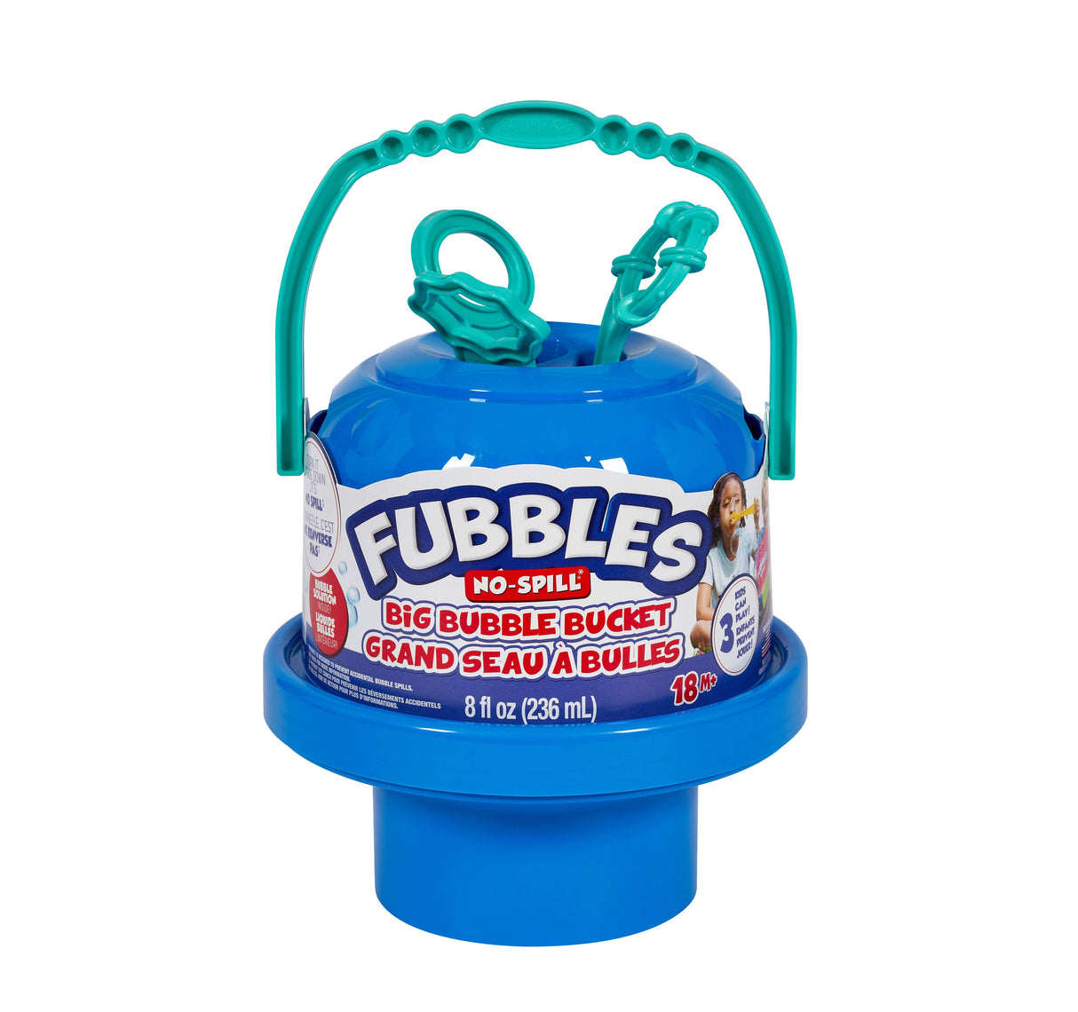 FUBBLES NO SPILL BIG BUBBLE BUCKET WITH BUBBLE SOLUTION