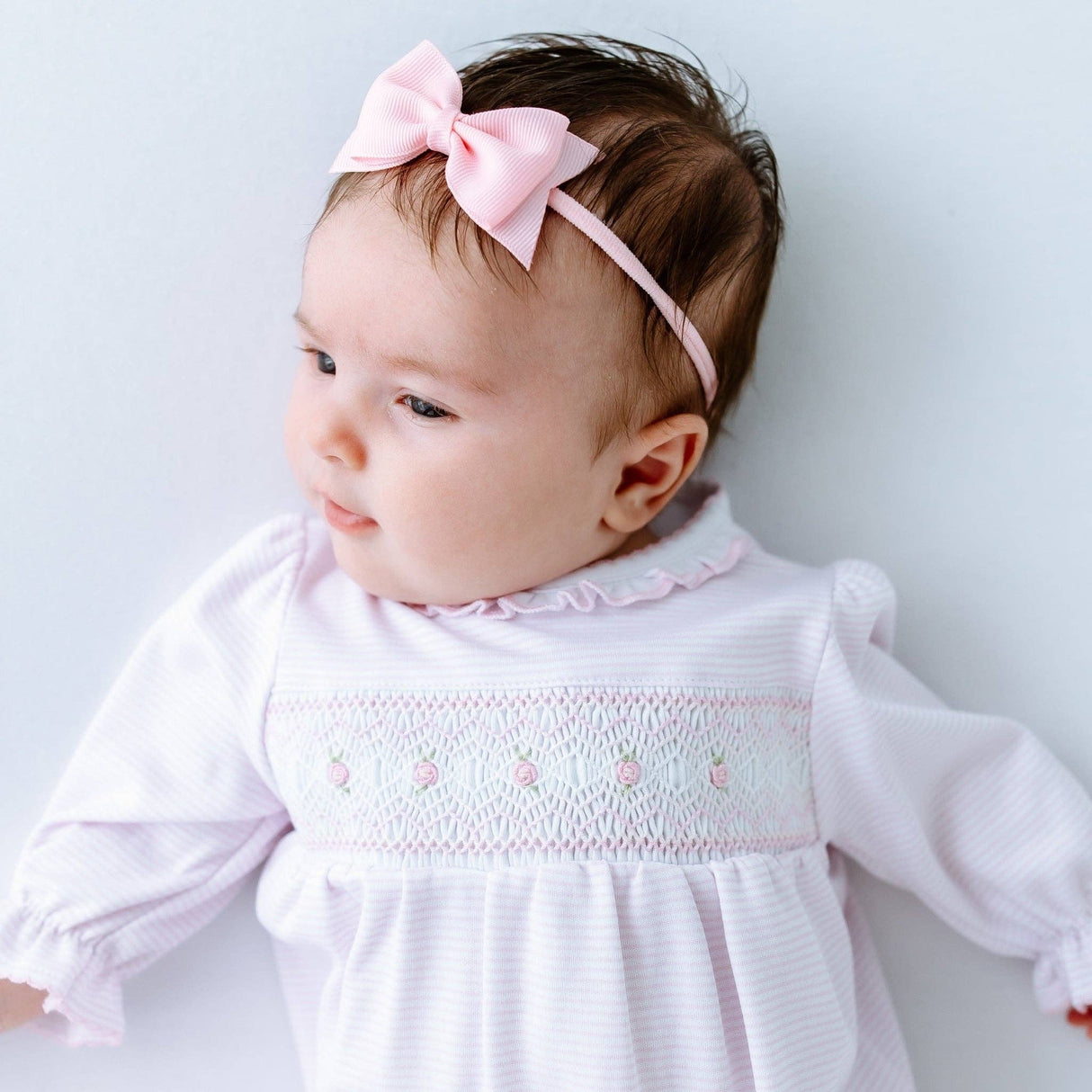 Julia Smocked Footie - Pink