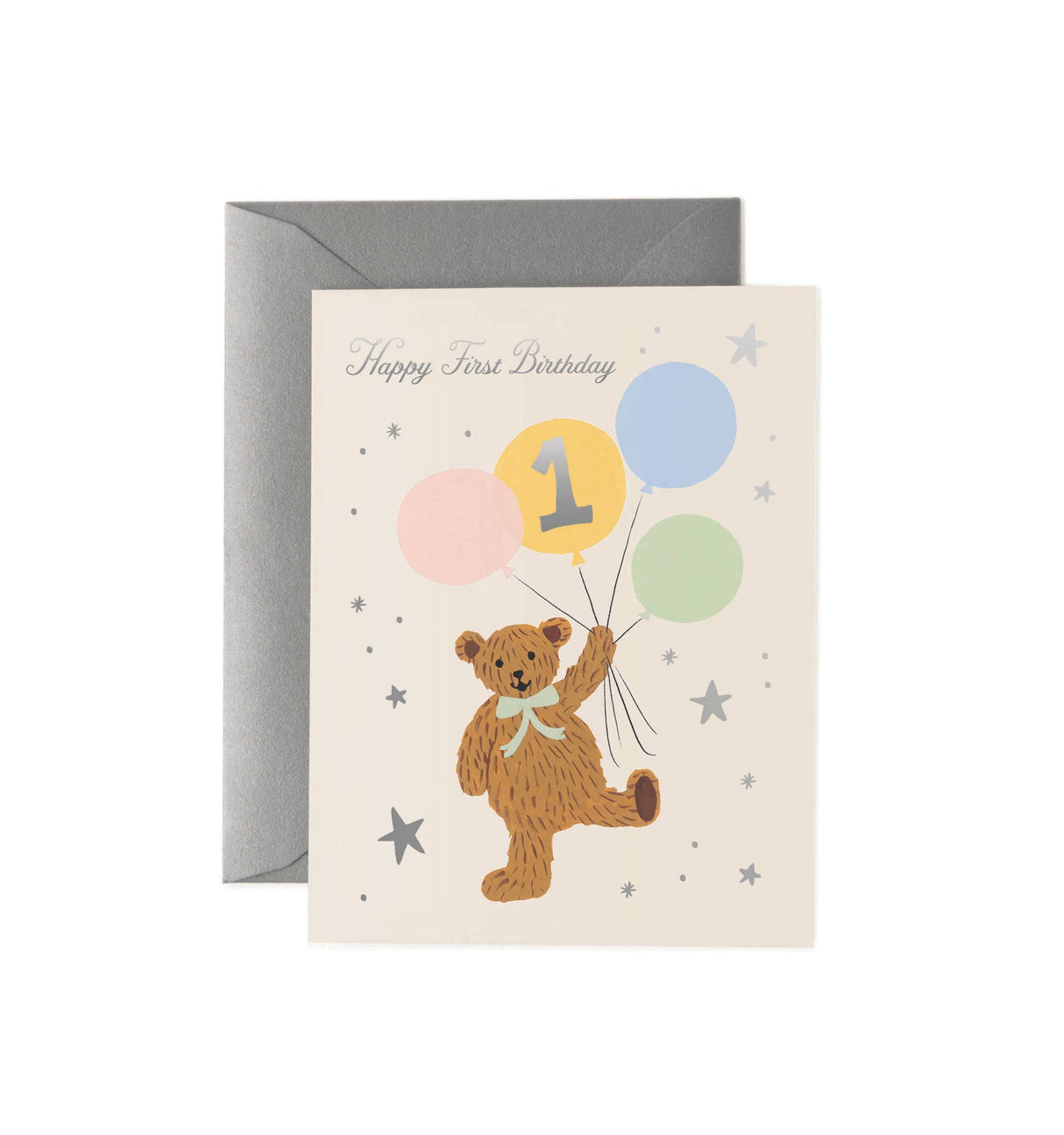 First Birthday Bear Birthday Card