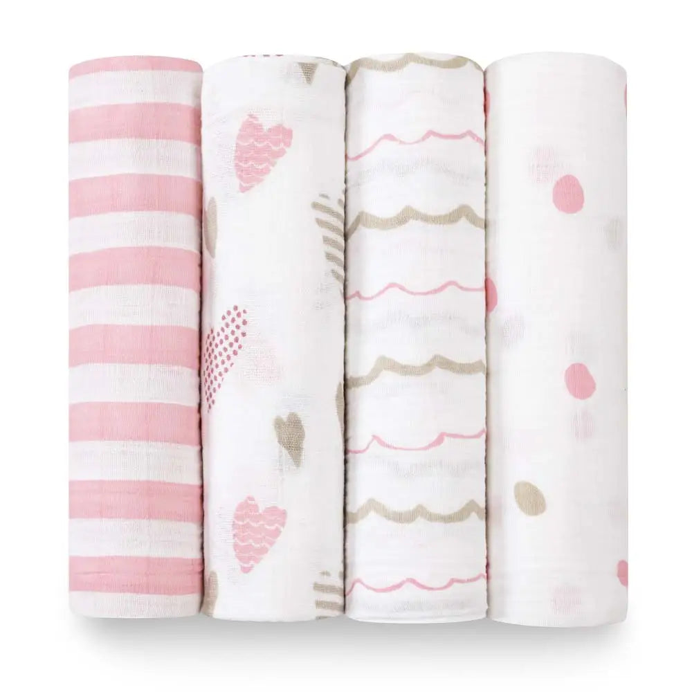 Aden + Anais Organic Muslin Swaddle - 4pk