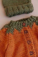 Pumpkin Cardigan Baby Kid Fall Thanksgiving Fall Winter