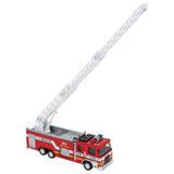 7" Diecast Pull Back Lgt/Sound Fire Engine 1:32 Scale