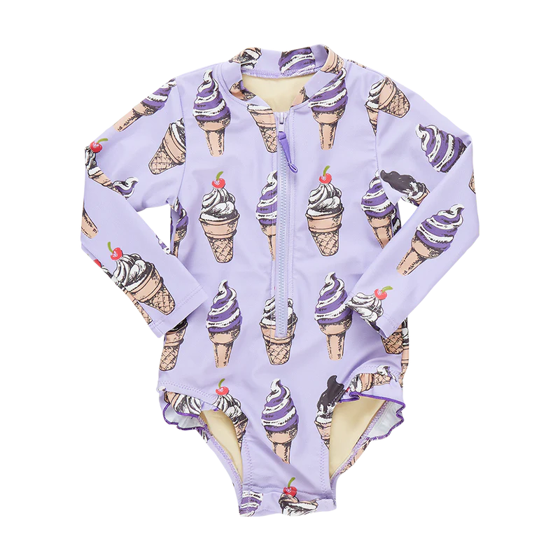 baby girls arden suit - lavender soft serve