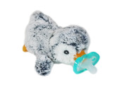 RaZbuddy Ethan Penguin Paci/Teether Holder
