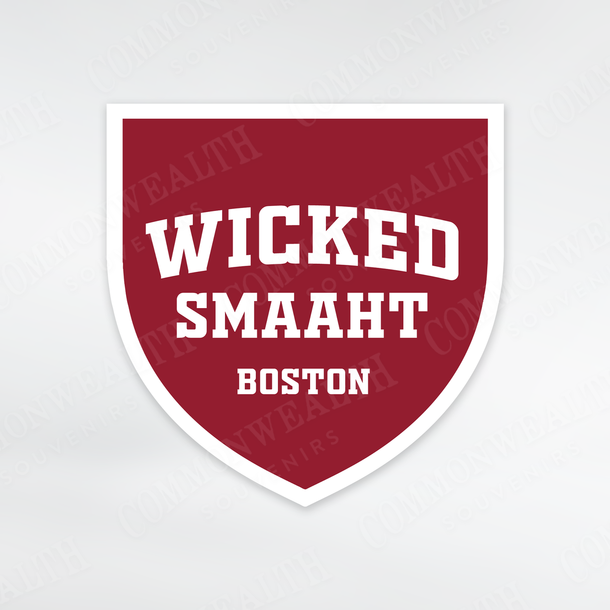 Boston Wicked Smaaht College Badge Sticker