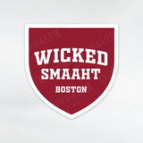 Boston Wicked Smaaht College Badge Sticker