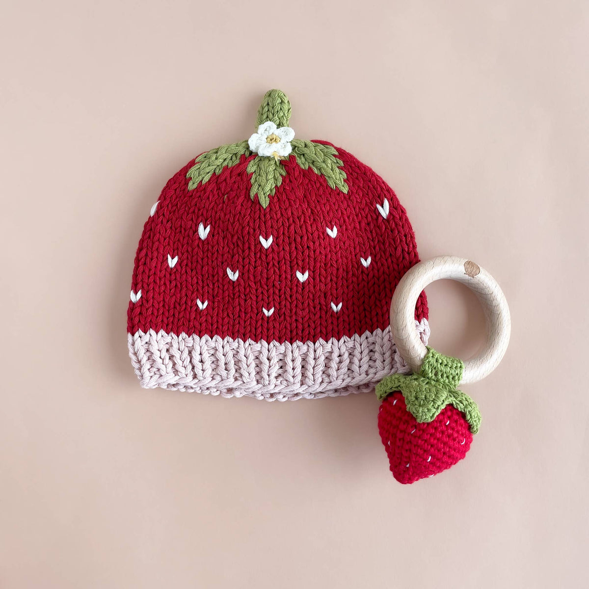 Cotton Addie Strawberry Beanie Baby Hat Gift