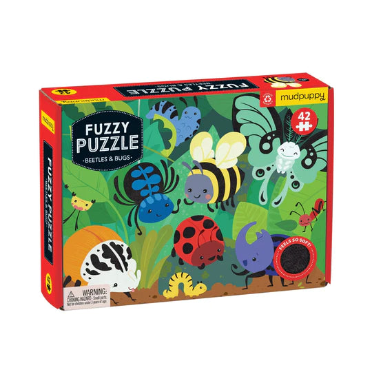 Mudpuppy Beetles & Bugs Fuzzy Puzzle