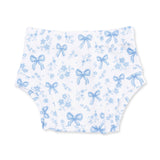 Blue Bows and Flowers - Simple Dress and Bloomer