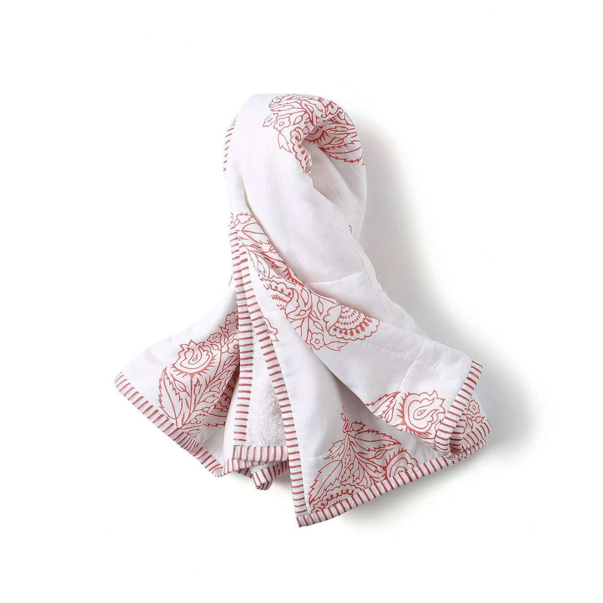 Hooded Towel: Handmade, Block-Printed Cotton, Baby/Toddler