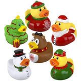 CHRISTMAS RUBBER DUCKIES 3.5"   12CT