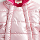 PINK SOLID METALLIC PUFFER PRAM