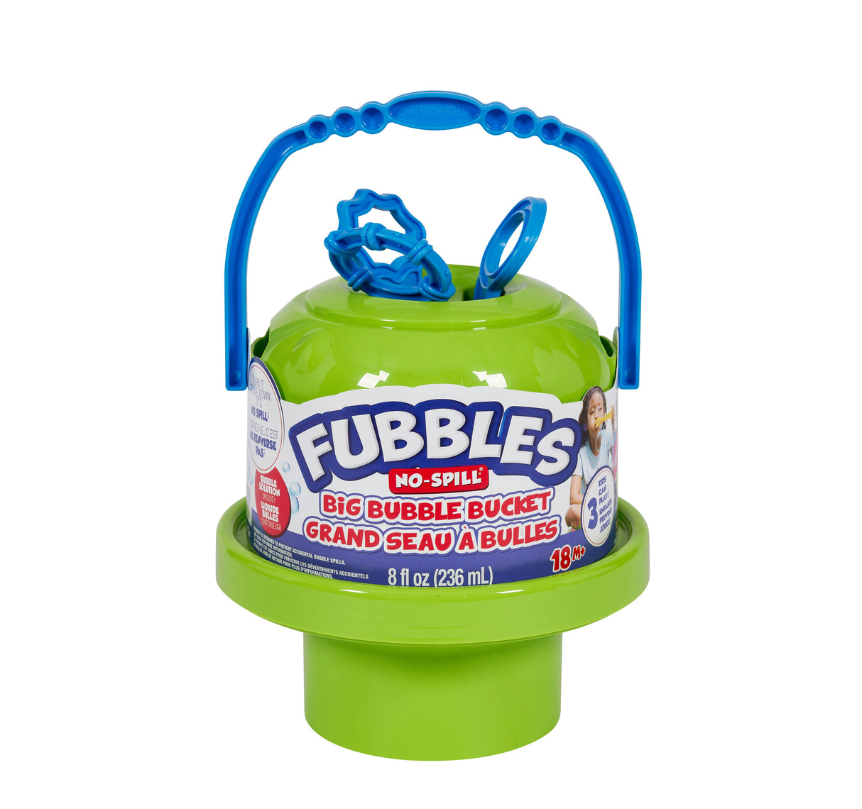 FUBBLES NO SPILL BIG BUBBLE BUCKET WITH BUBBLE SOLUTION