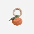 Teether Orange, Cotton Rattle Fruit Baby Clementine Pumpkin