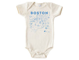 Boston Baby One-Piece – City Map, Organic Cotton, USA Made