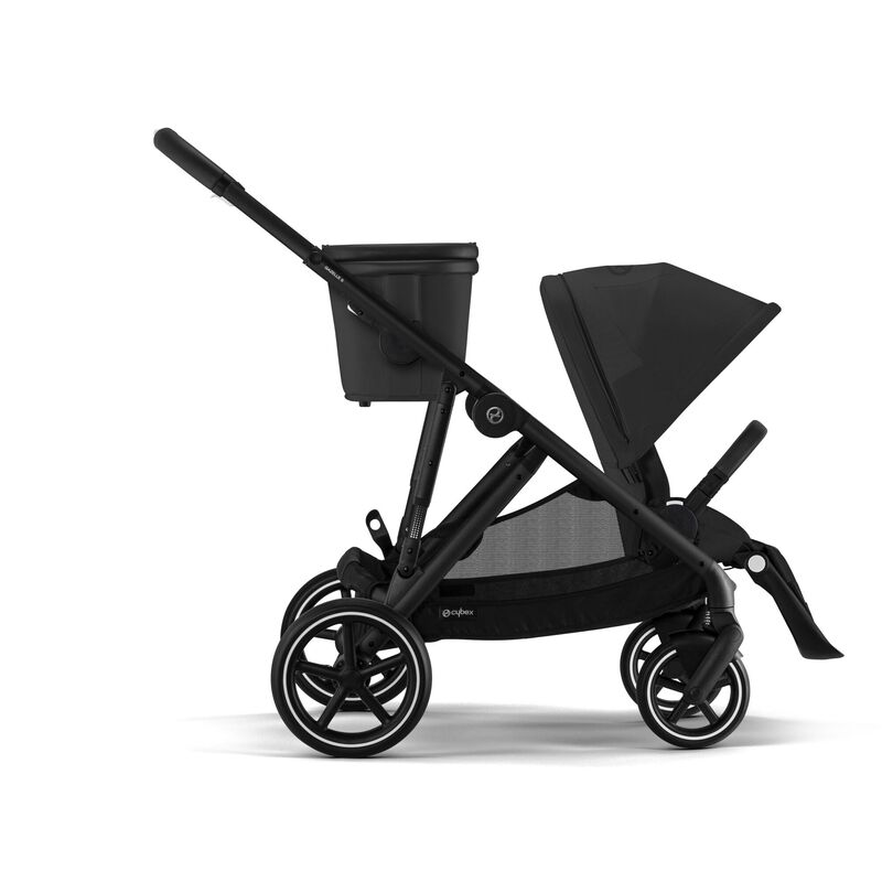 CYBEX Gazelle S Stroller and Gazelle S Cot Bundle - Moon Black (Black Frame)