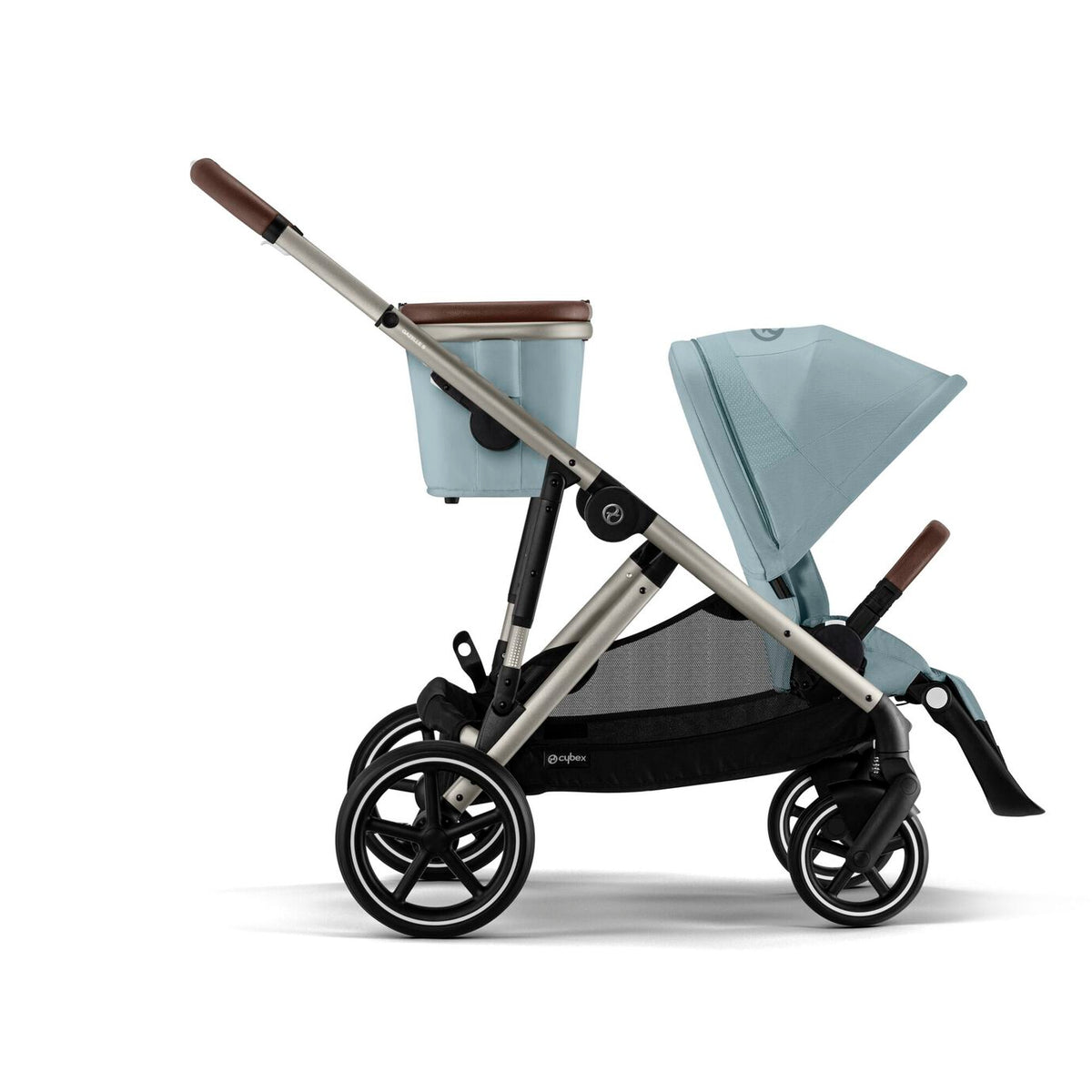 CYBEX Gazelle S Stroller and Gazelle S Cot Bundle - Stormy Blue (Taupe Frame)