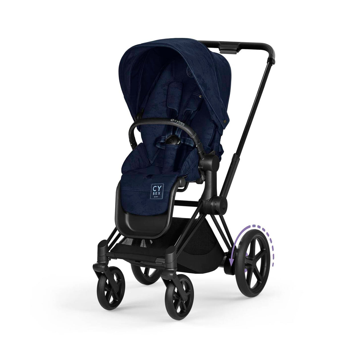 Priam Stroller Rebellious Luxury Denim Blue (Frame + Seat Pack)