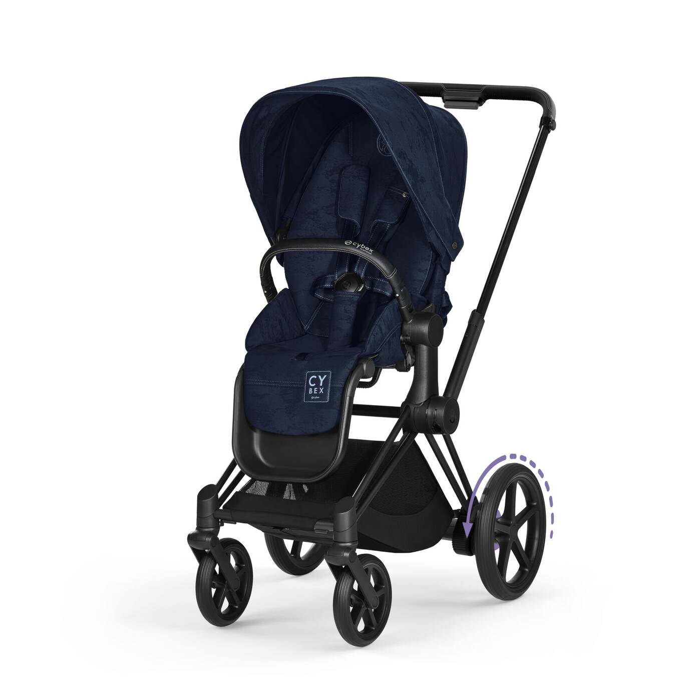 Priam Stroller Rebellious Luxury Denim Blue (Frame + Seat Pack)