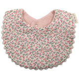 Muslin Cotton Baby Bib Double Sided (Pink/Flowers)