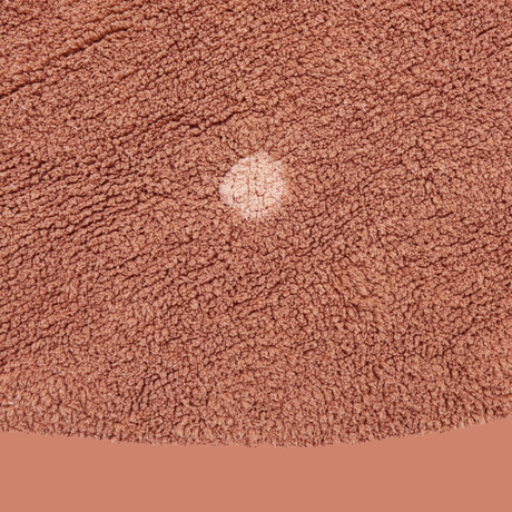 Washable rug Round Dot  Chestnut