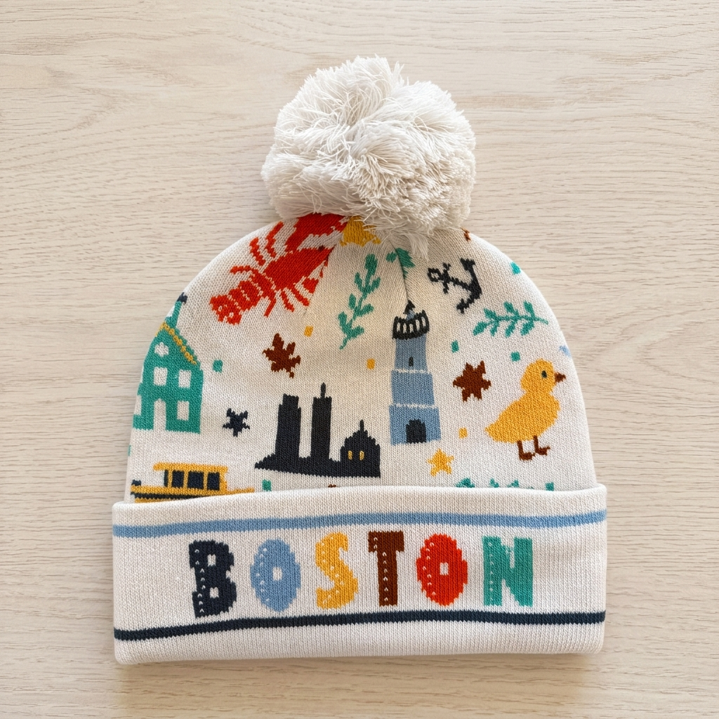 Boston Icons Winter Pom Hat