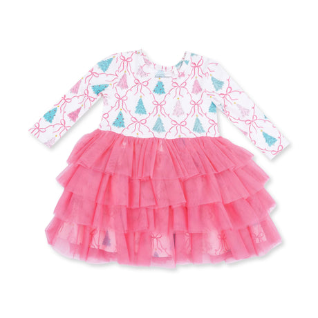 Bow Trellis Tree - Twirly Long Sleeve Tutu Dress and Cartwheel Short