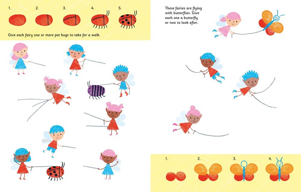Fingerprint Activities Unicorns And Fairies : Usborne