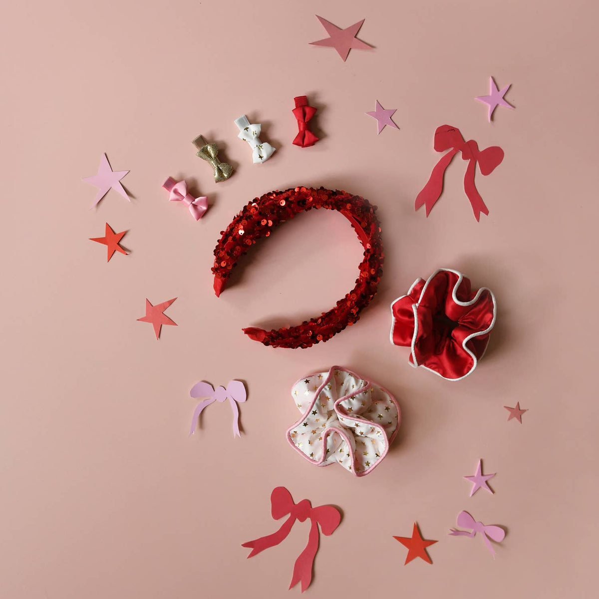 Festive Mini Bow Clips