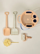 Oversized 6-Piece Wheat Straw Sand Toy Set – Bucket & Accessories