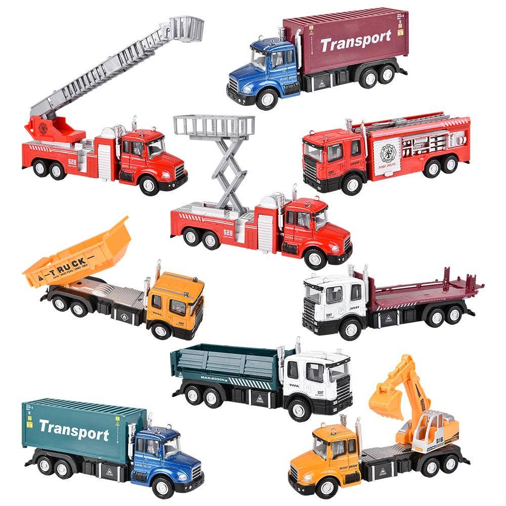 6" Diecast Pull Back Truck Assortment  12/Disp