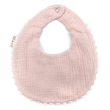 Muslin Cotton Baby Bib Double Sided (Pink/Flowers)