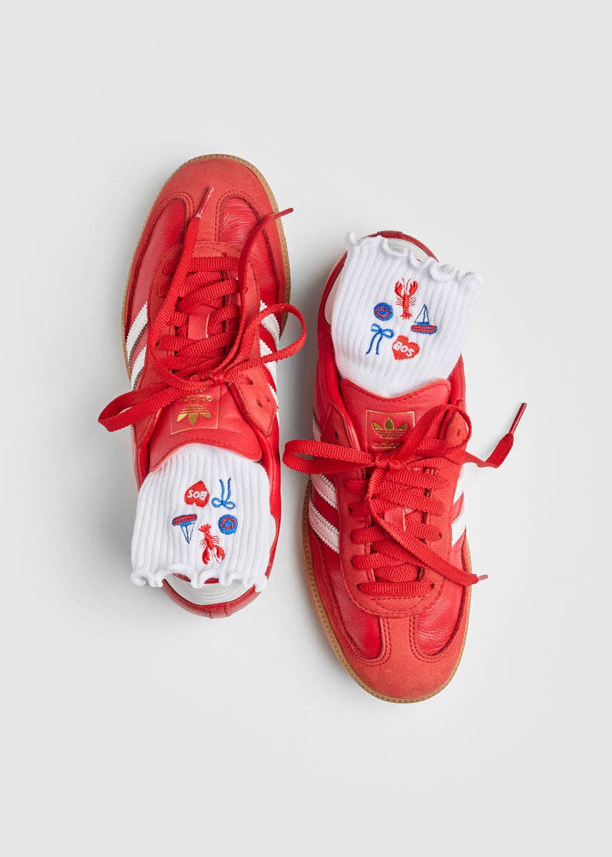 Boston Icons Ruffle Sock