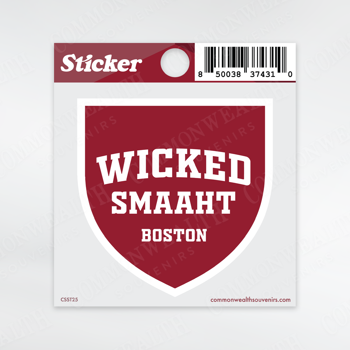 Boston Wicked Smaaht College Badge Sticker