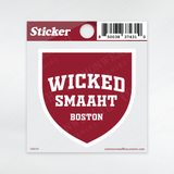 Boston Wicked Smaaht College Badge Sticker