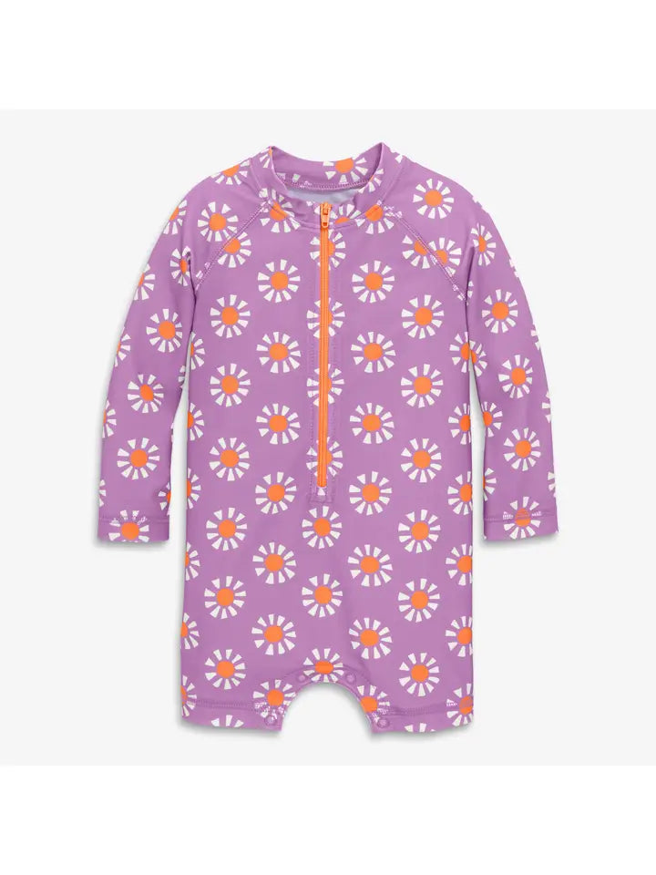 Baby One-Piece Rash Guard in Cutout Suns