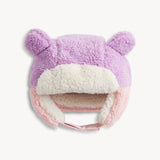 PINK COLORBLOCK SHERPA HAT