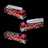 7" Diecast Pull Back Lgt/Sound Fire Engine 1:32 Scale