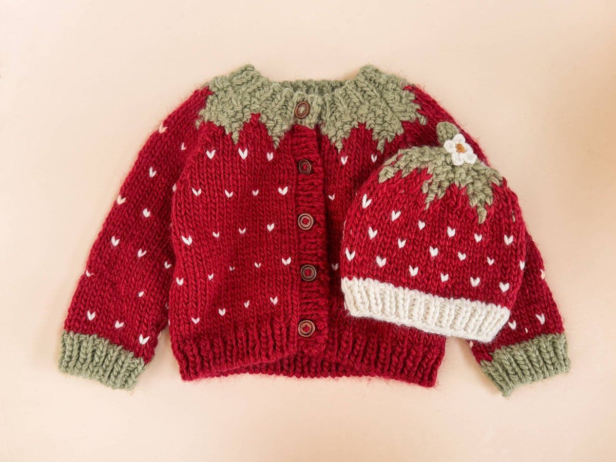 Strawberry Hat Baby Kid Gift Girls Clothing Winter Beanie
