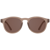 Cocoa Cloud Transparent Keyhole Sunglasses with Amber Lens