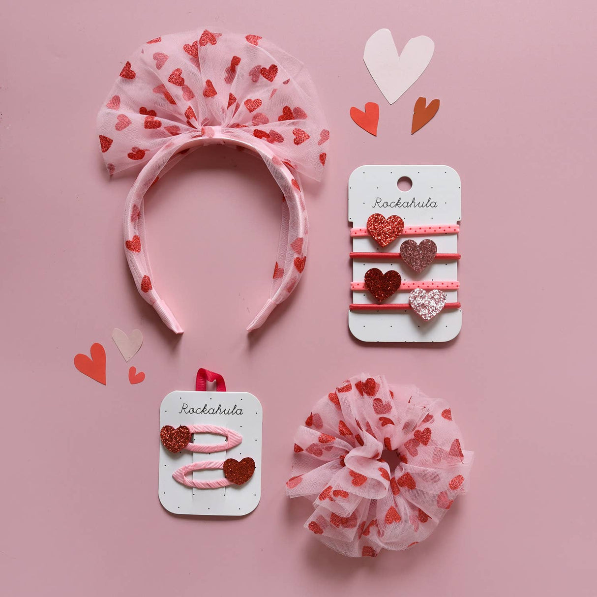 Love Heart Glitter Clips