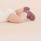 Classic Booties, Mauve | Hand Knit Baby Shoes